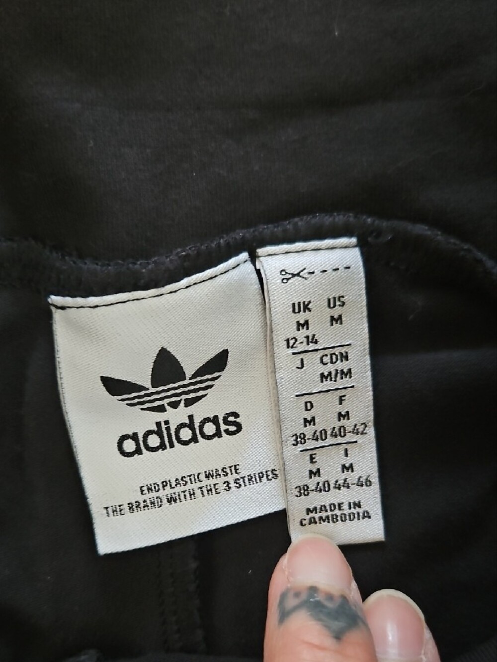 adidas Black Flare Crop Leggings - Picture 2 of 3